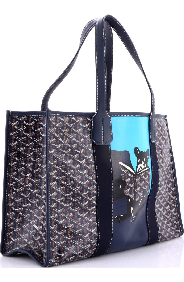 Pre-Owned Goyard Villette Tote Printed Coated Canvas MM, Alternate, color, Blue