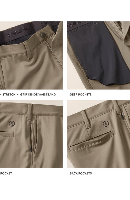 Lands' End Traditional Fit 9" Flex Performance Golf Shorts In Khaki