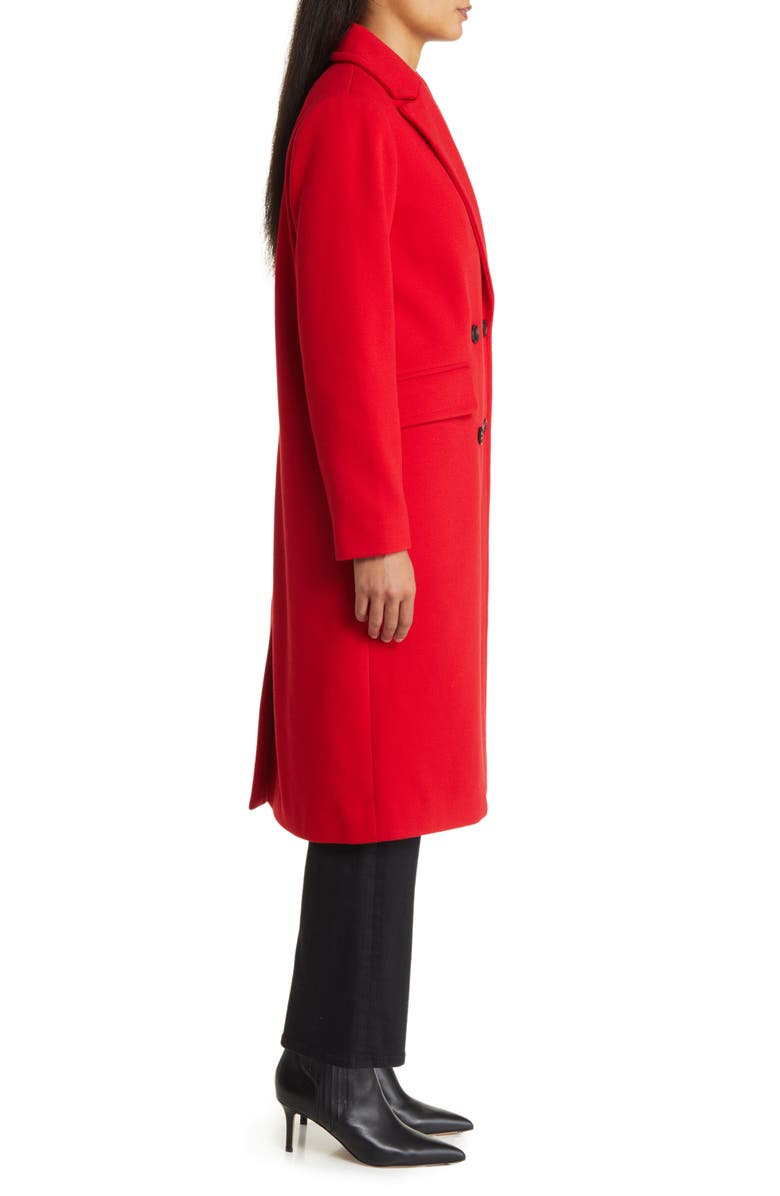BCBGMAXAZRIA Double Breasted Coat, Alternate, color, Lipstick