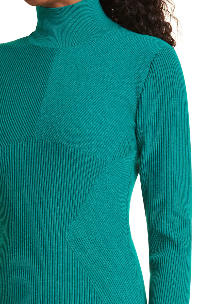 GAUGE81 Minas Long Sleeve Merino Wool Blend Turtleneck Minidress, Alternate, color, 