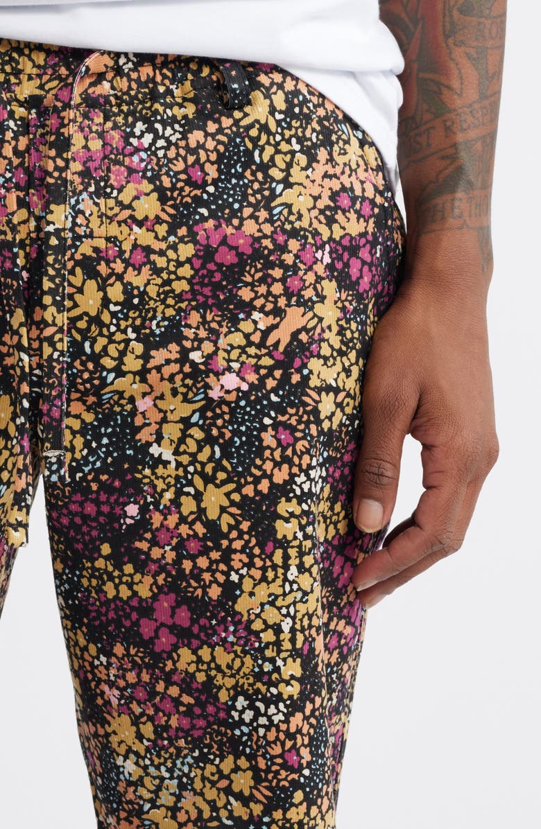 ICECREAM Azalea Floral Corduroy Pants, Alternate, color,