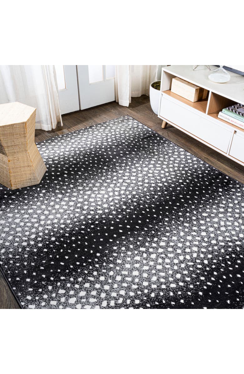 JONATHAN Y Antelope Modern Animal Area Rug, Alternate, color, Black/Cream