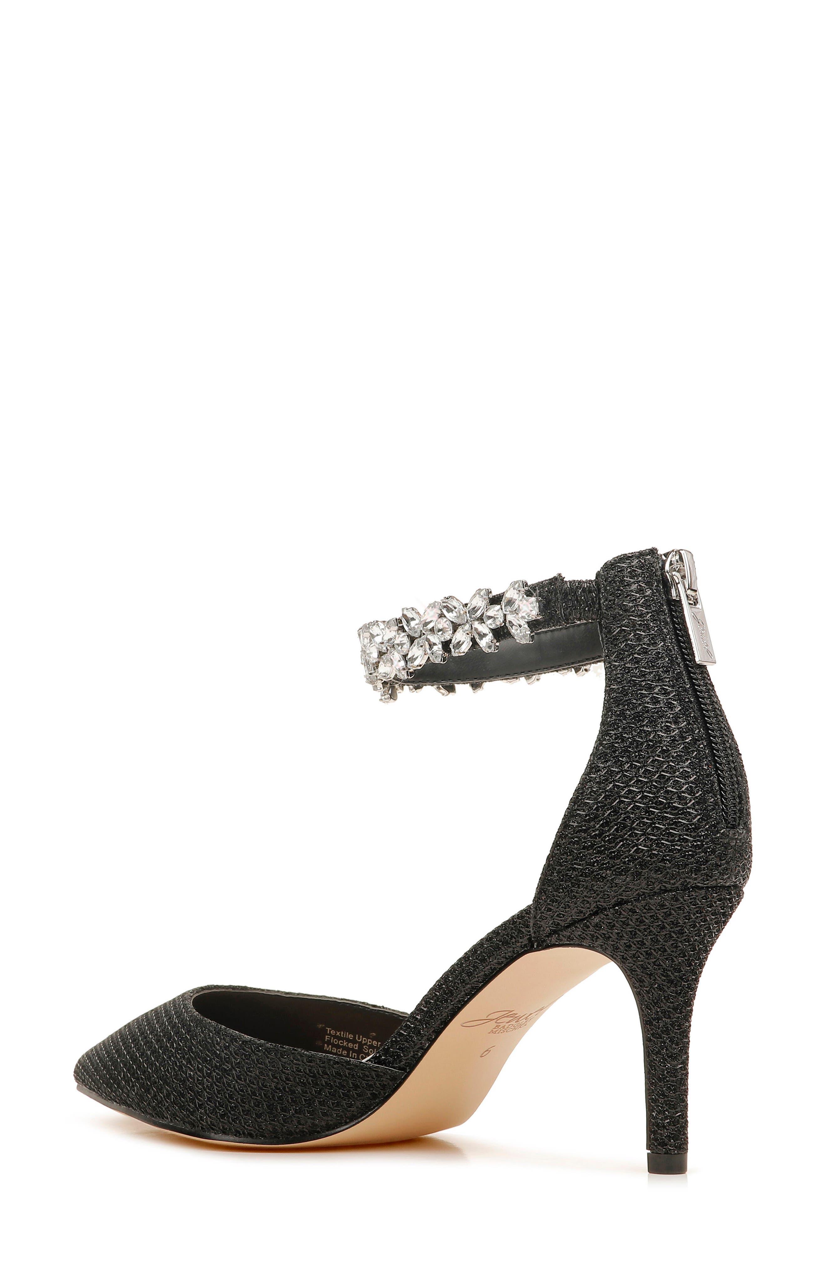 Jewel Badgley Mischka Raleigh Pointed Toe Ankle Strap Pump, Alternate, color, 