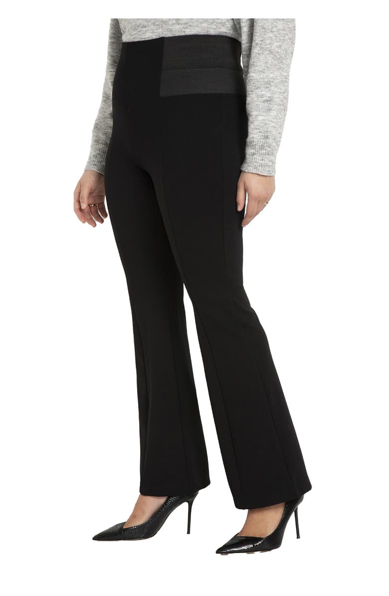 ELOQUII Miracle Flawless Flare Leg Pant, Main, color, Totally Black