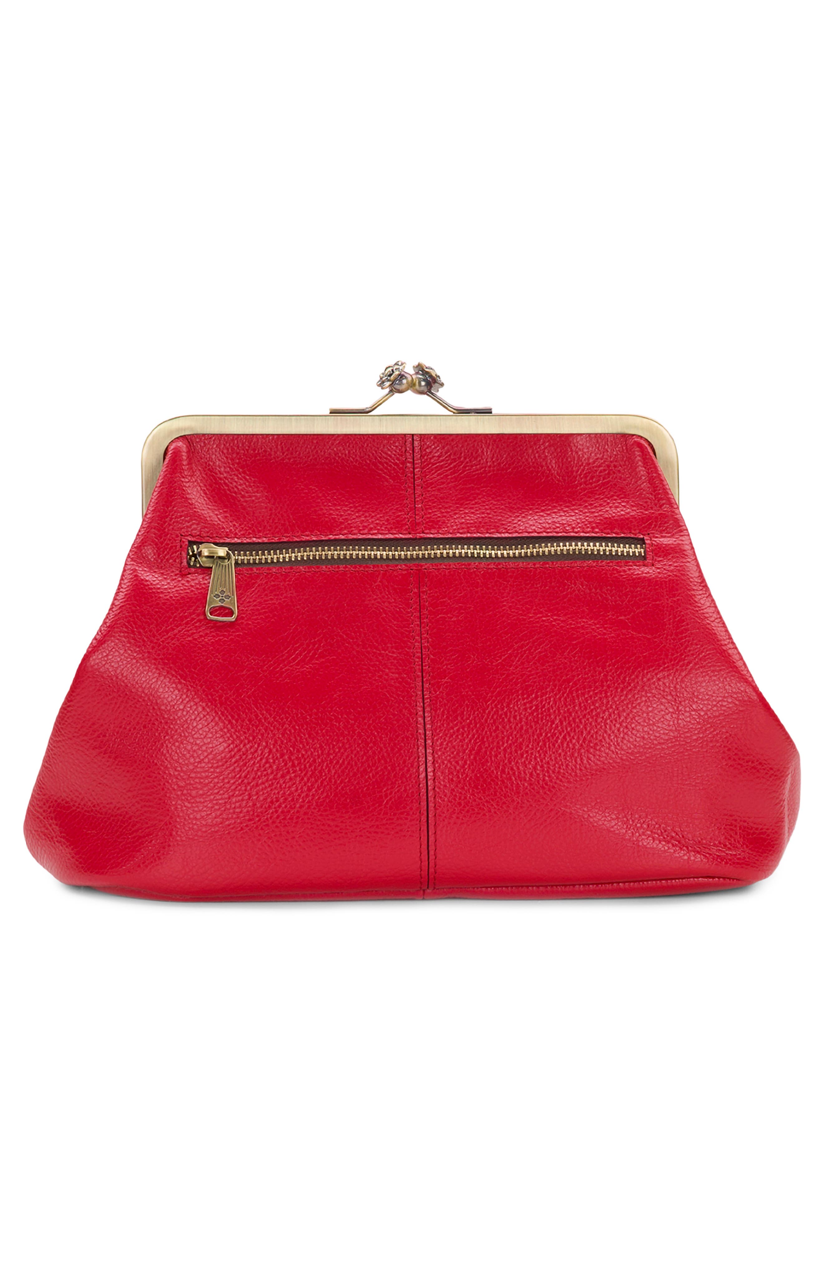Sofia Small Frame Leather Crossbody Bag, Alternate, color, STRAWBERRY