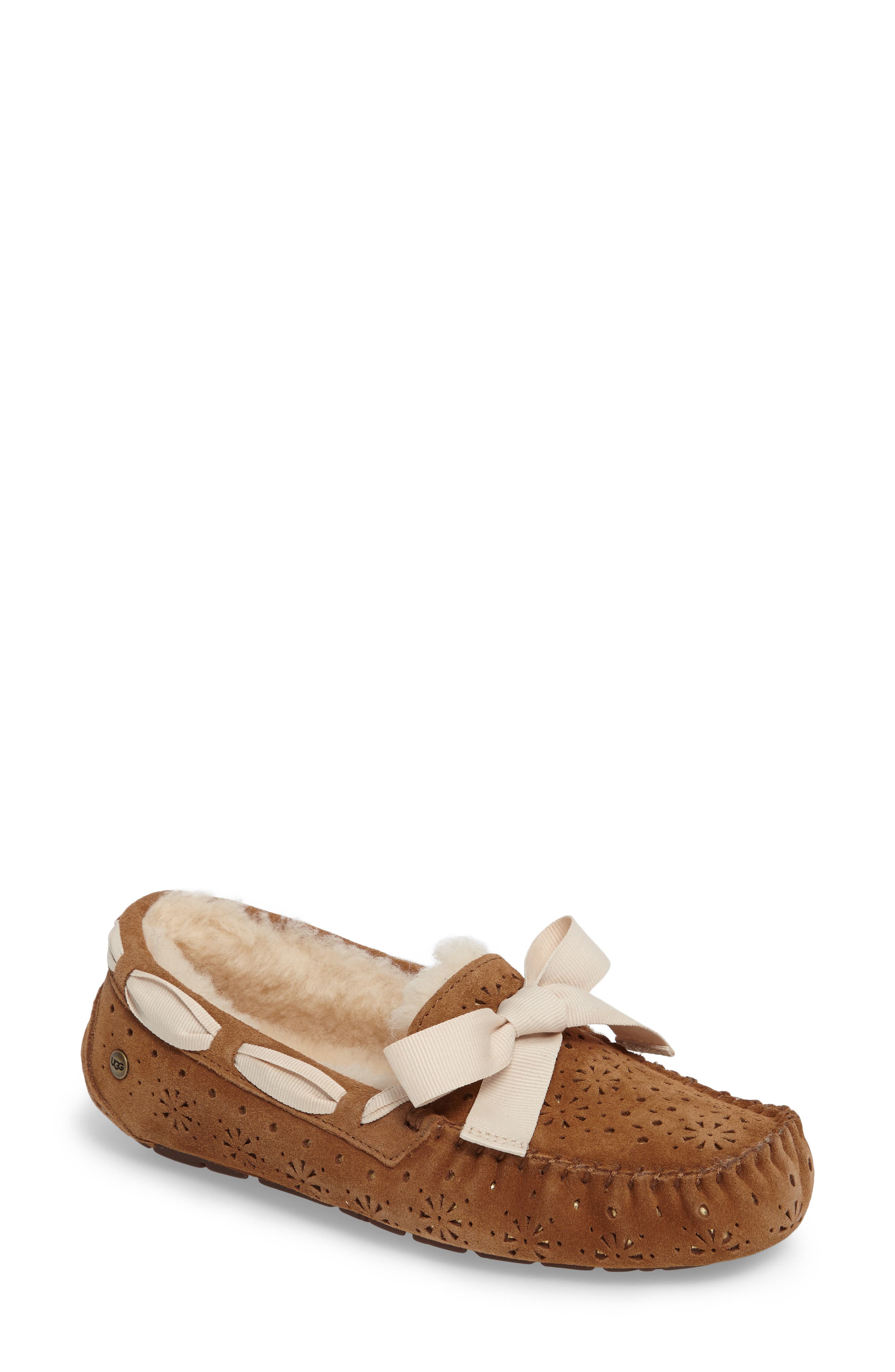 Dakota Sunshine Slipper, Main, color, CHESTNUT SUEDE