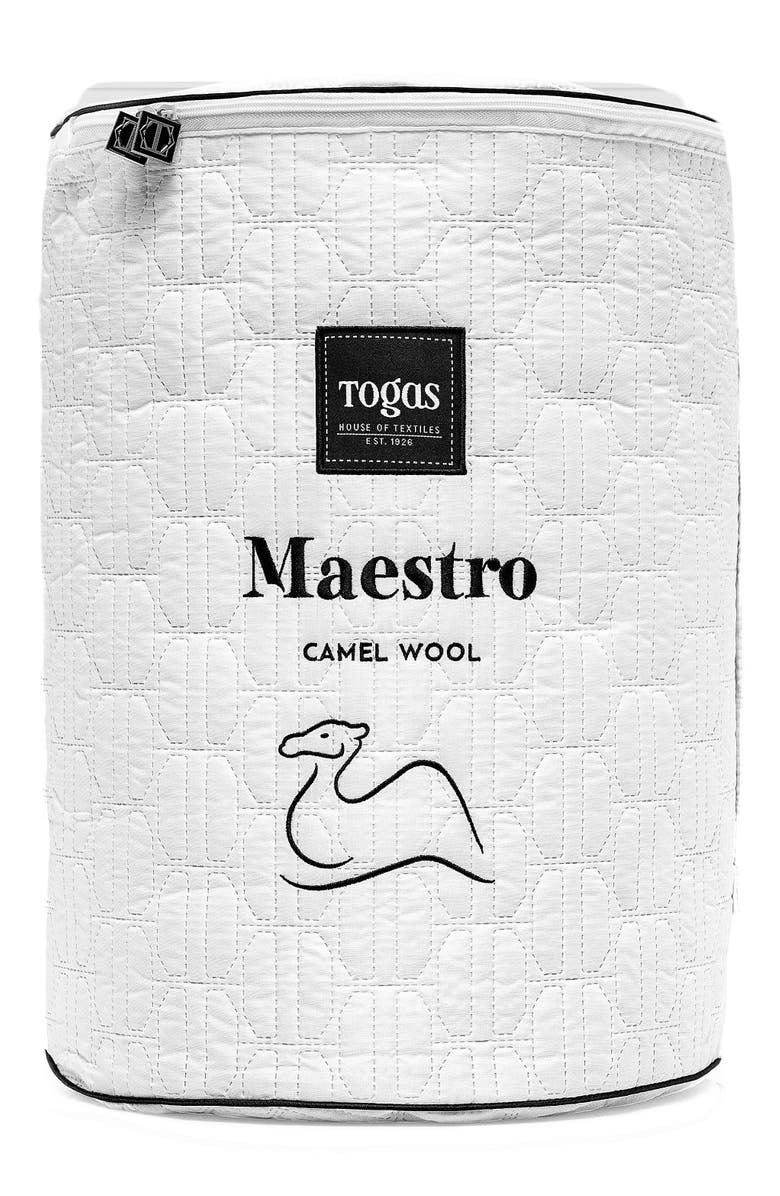 Togas Maestro camel wool comforter, Alternate, color, White