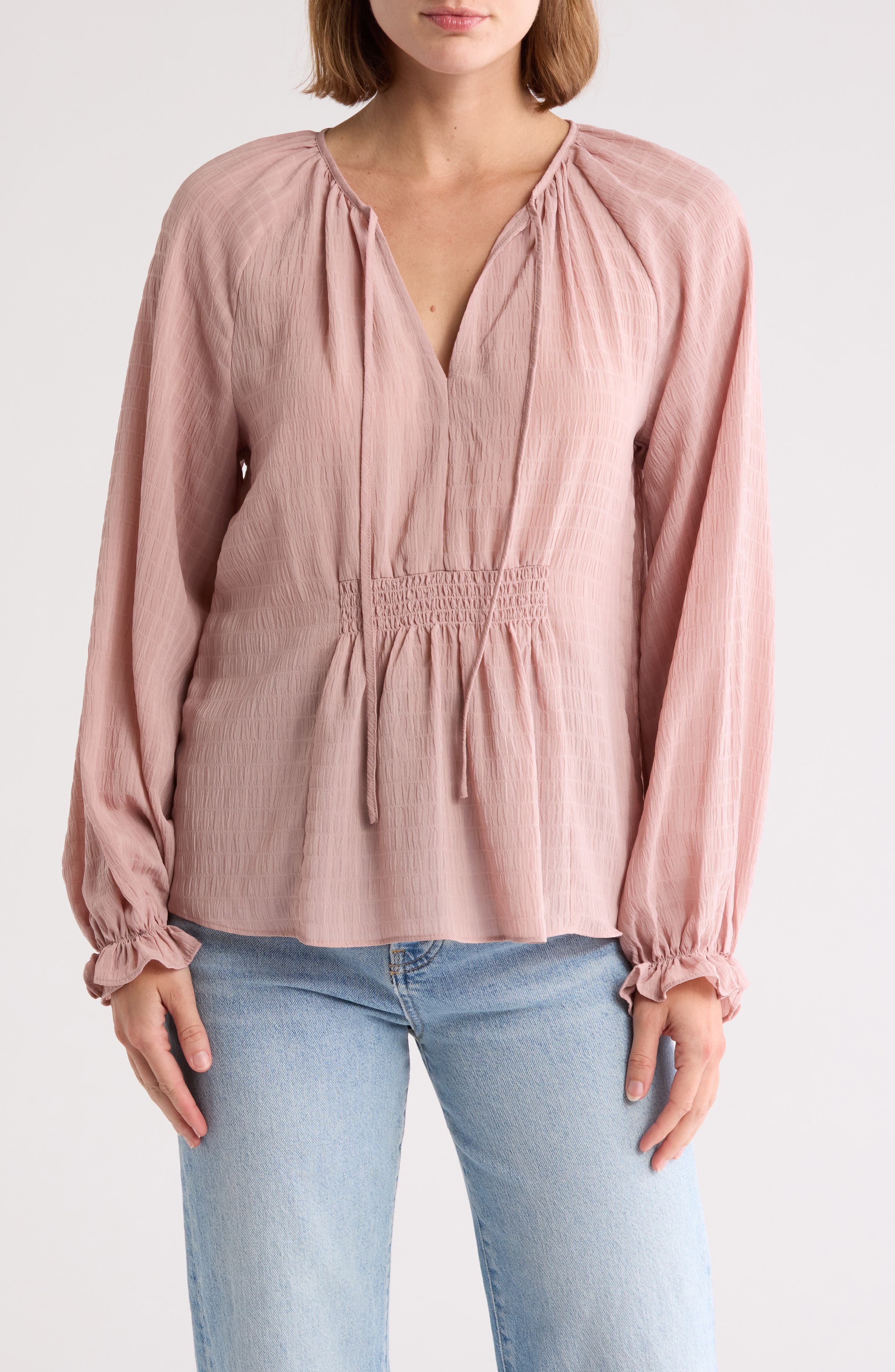 NORDSTROM RACK Shadow Stripe Long Sleeve Top (Women) | Nordstromrack