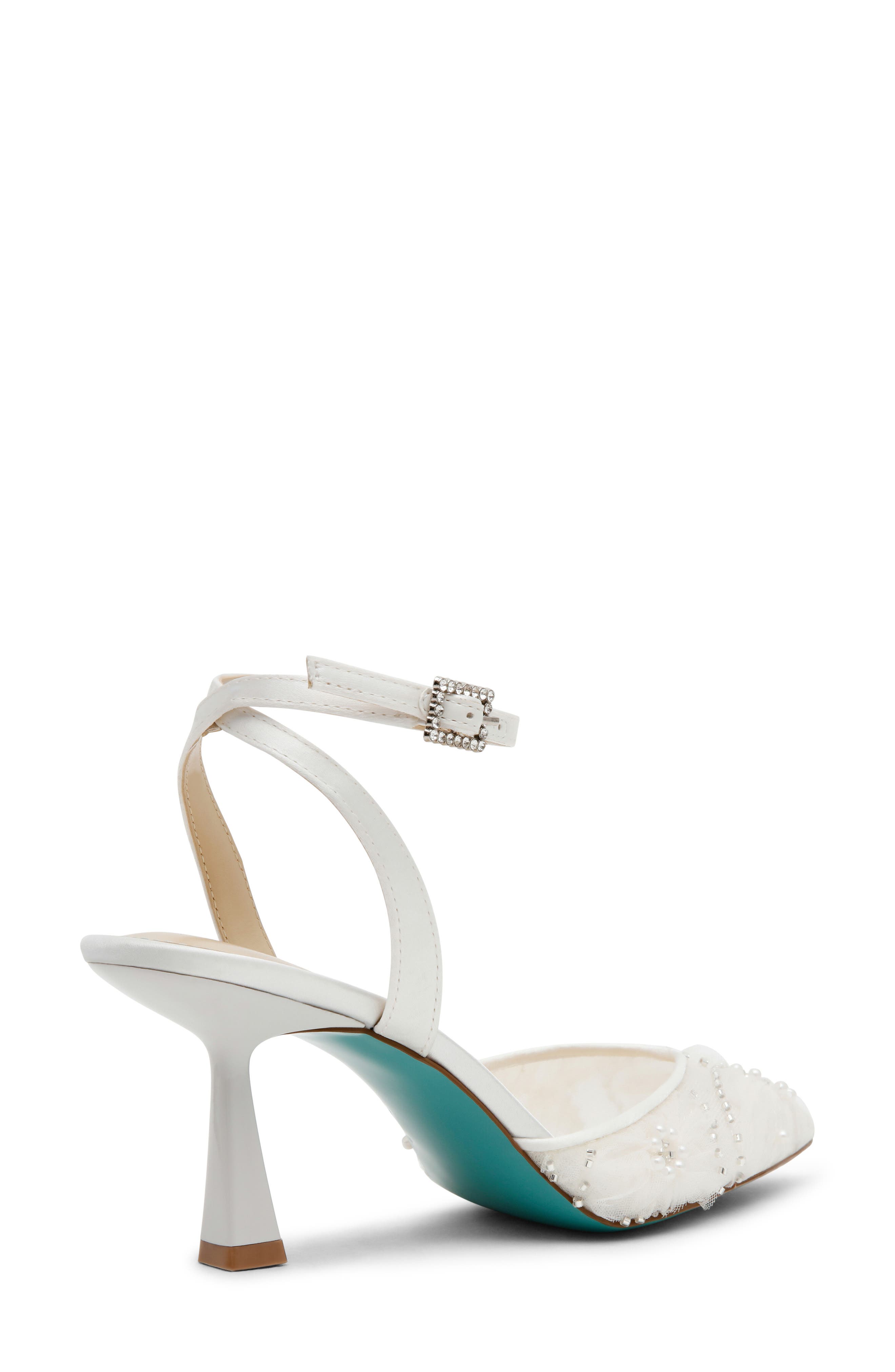 Delia Beaded Mesh Ankle Strap Pump - image 4
