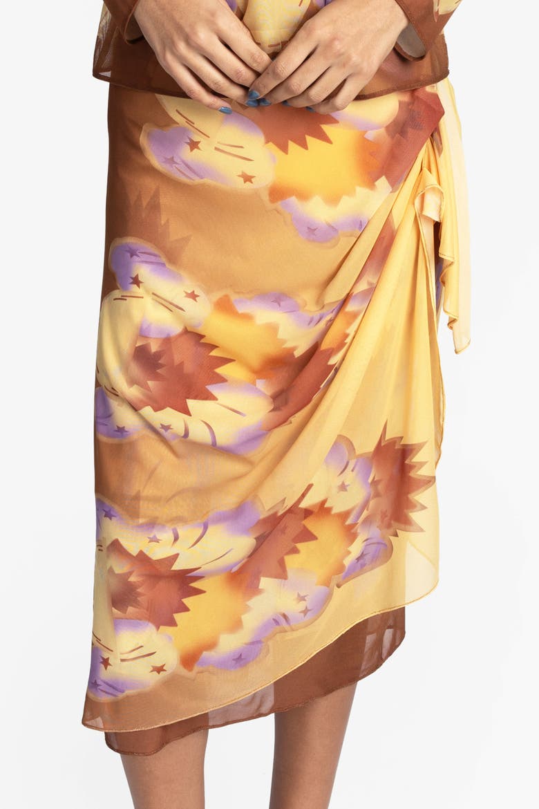 Sunburst Mesh Sarong Skirt, Alternate, color, SUNSET MULTI