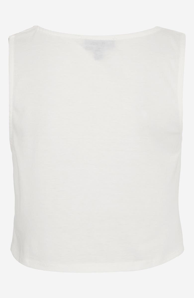 Topshop Crop Doily Lace Top, Alternate, color,