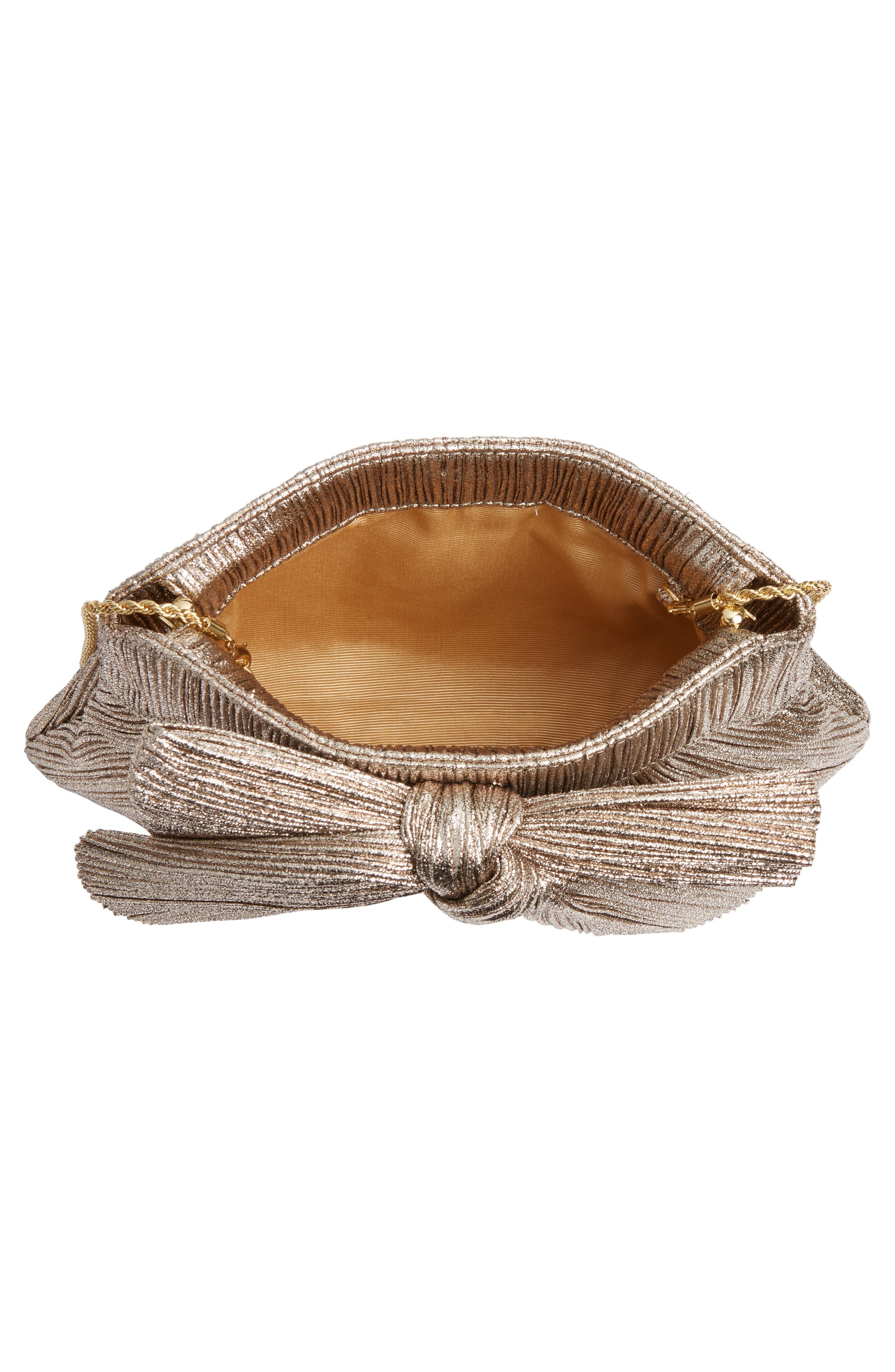 Loeffler Randall Rayne Plissé Clutch, Alternate, color, Champagne