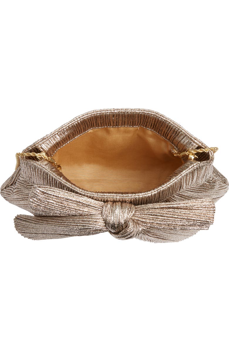 Loeffler Randall Rayne Plissé Clutch, Alternate, color, Champagne