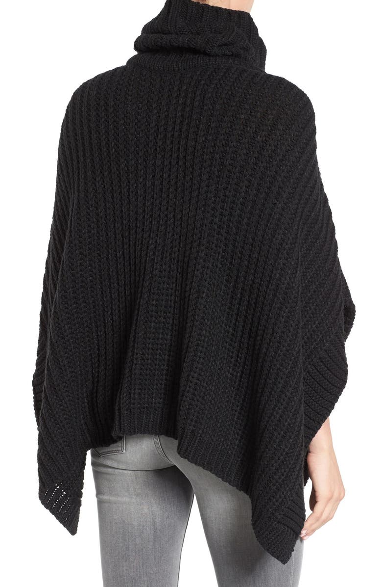 Steve Madden Turtleneck Poncho, Alternate, color,