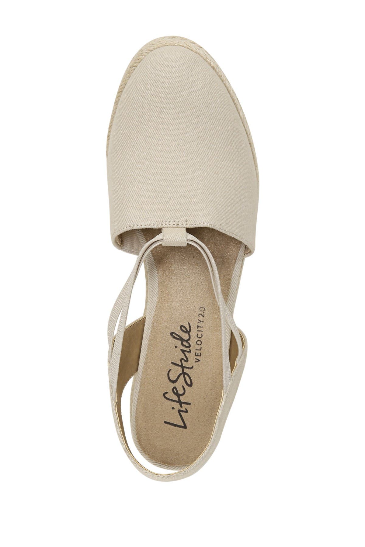 LifeStride Katrina Espadrille Slingback Wedge Pump, Alternate, color, Almond