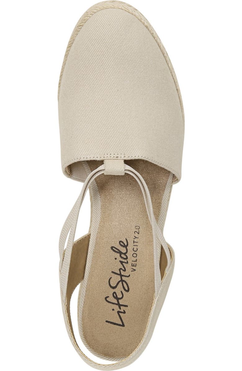 LifeStride Katrina Espadrille Slingback Wedge Pump, Alternate, color, Almond