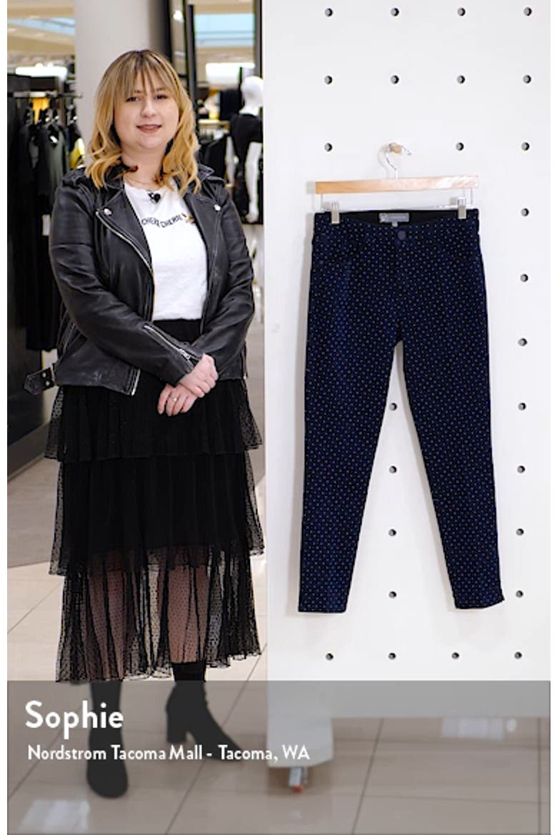 'Ab'Solution Dot Print Cotton Blend Ankle Pants (Nordstrom Exclusive) video
