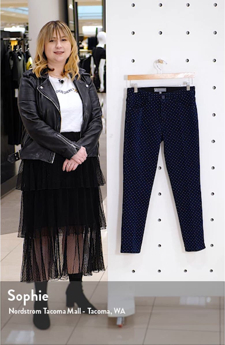 'Ab'Solution Dot Print Cotton Blend Ankle Pants, sales video thumbnail