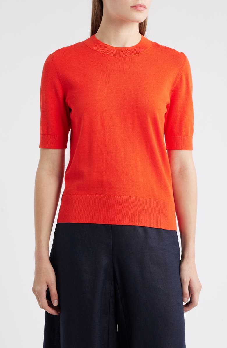 COS Short Sleeve Cotton Sweater, Main, color,