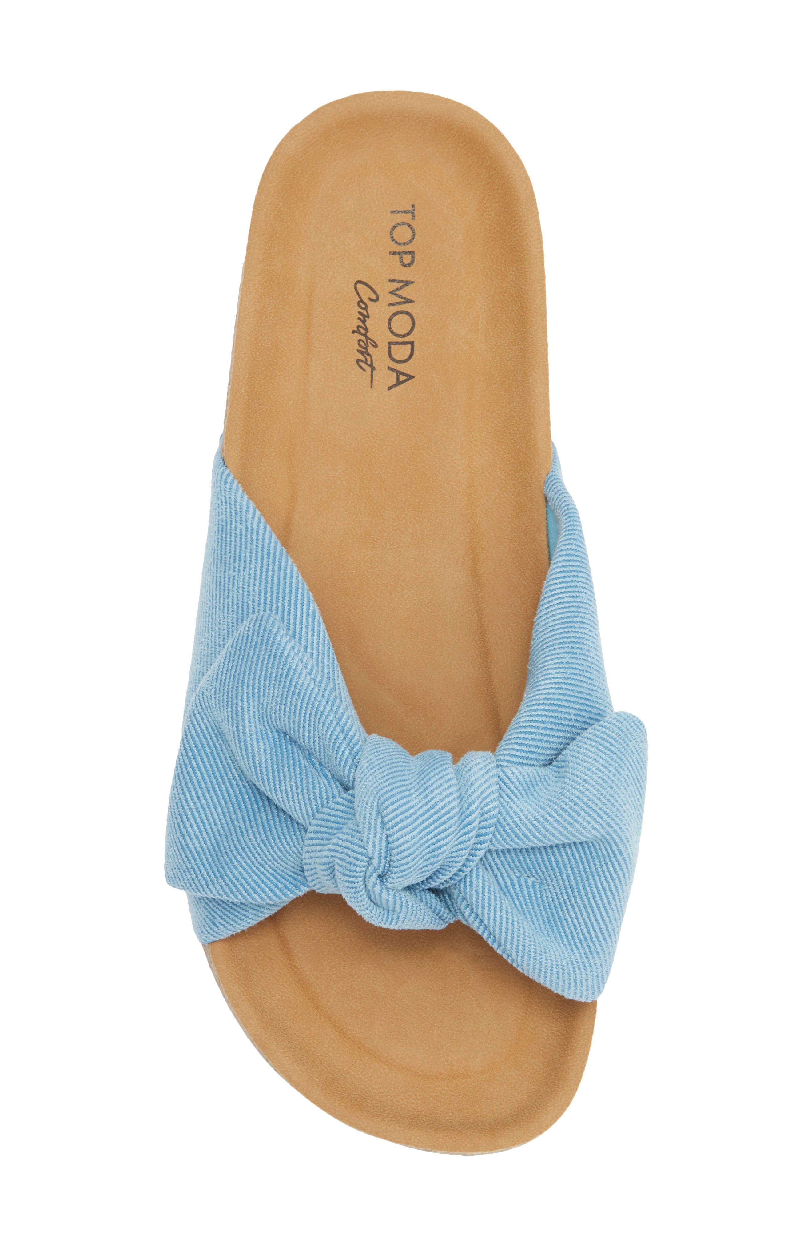 TOP MODA Cory Slide Sandal, Alternate, color, Blue Denim
