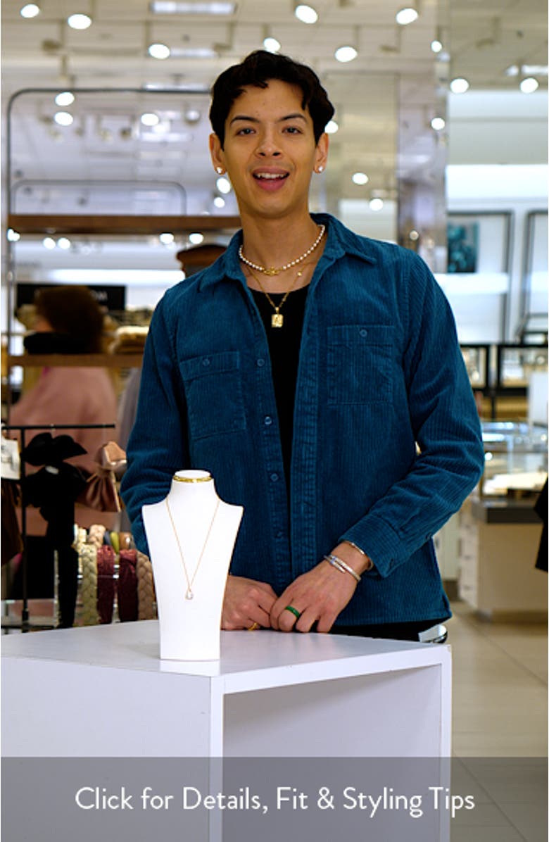 Delicate Cubic Zirconia Pendant Necklace, sales video thumbnail