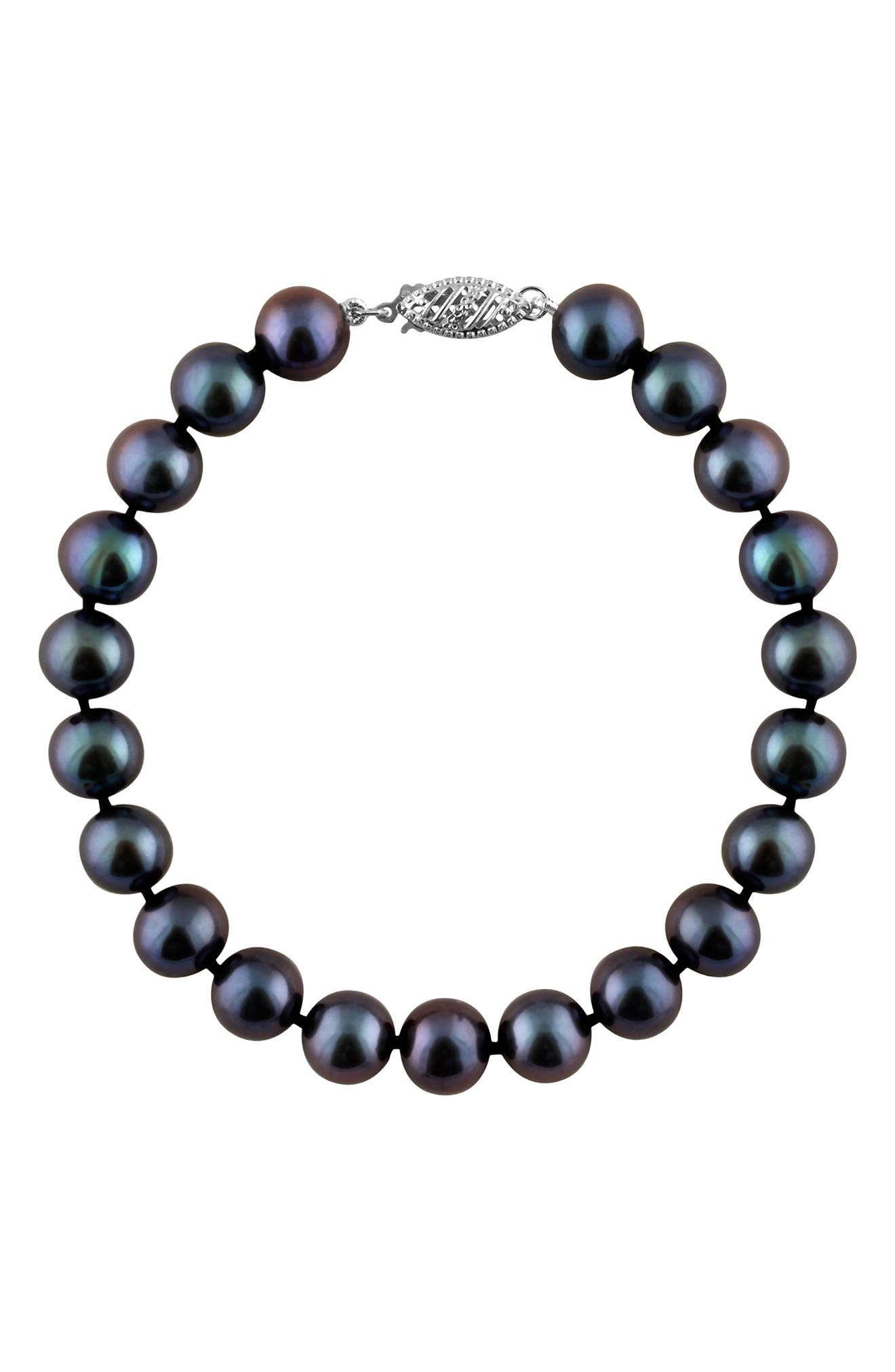 SPLENDID PEARLS Black Cultured Freshwater Pearl Bracelet
