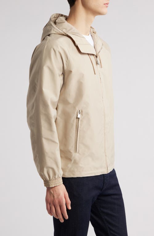 Hugo Boss Boss Clouds Hooded Water Repellent Jacket In Light Beige