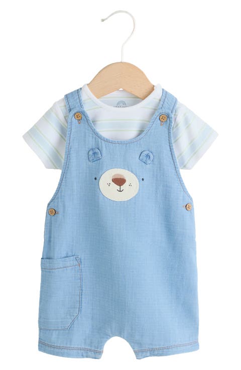 Woven Bear Overalls (Baby)