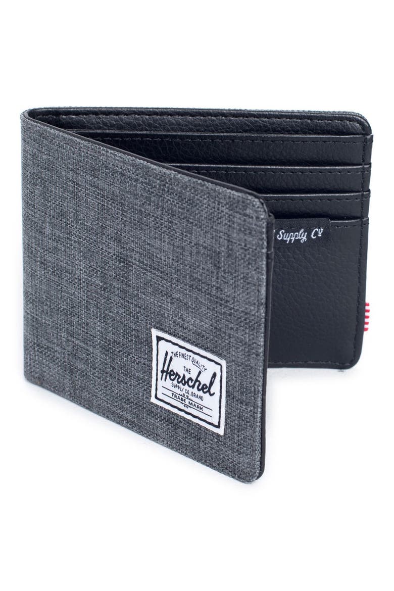 Hank Bifold Wallet, Alternate, color, CHARCOAL CROSSHATCH
