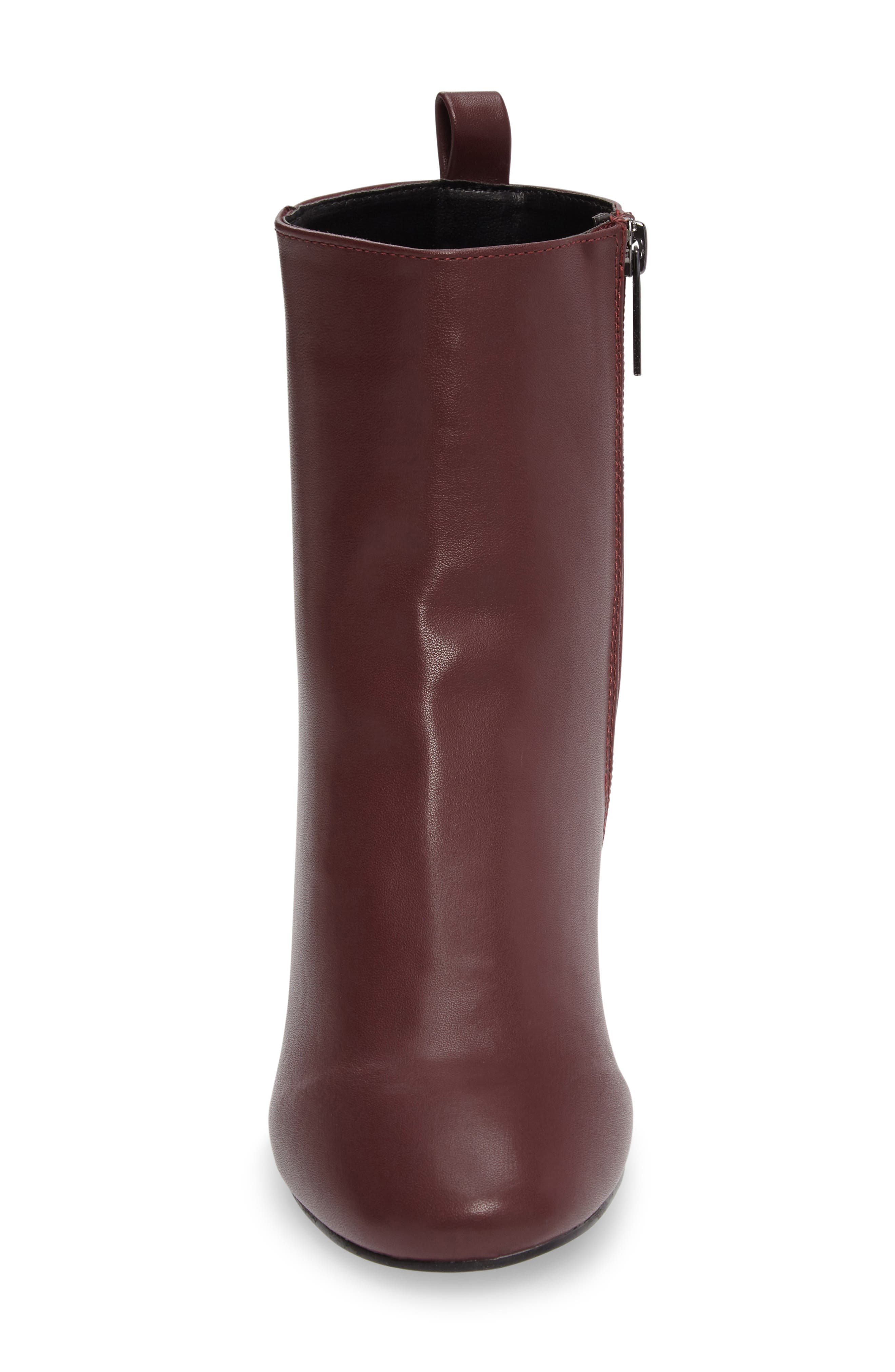 Bella Metallic Heel Bootie, Alternate, color, BURGUNDY