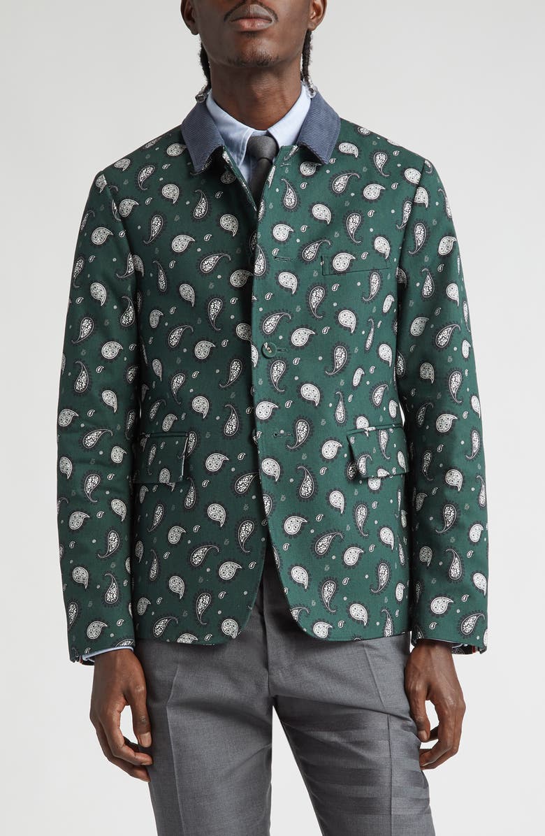 Thom Browne Cotton Corduroy Cutaway Sport Coat, Main, color,