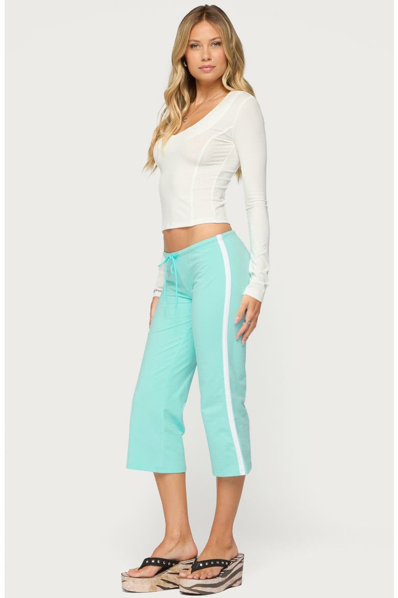Sali V-Neck Long Sleeve Crop Top, Alternate, color, WHITE