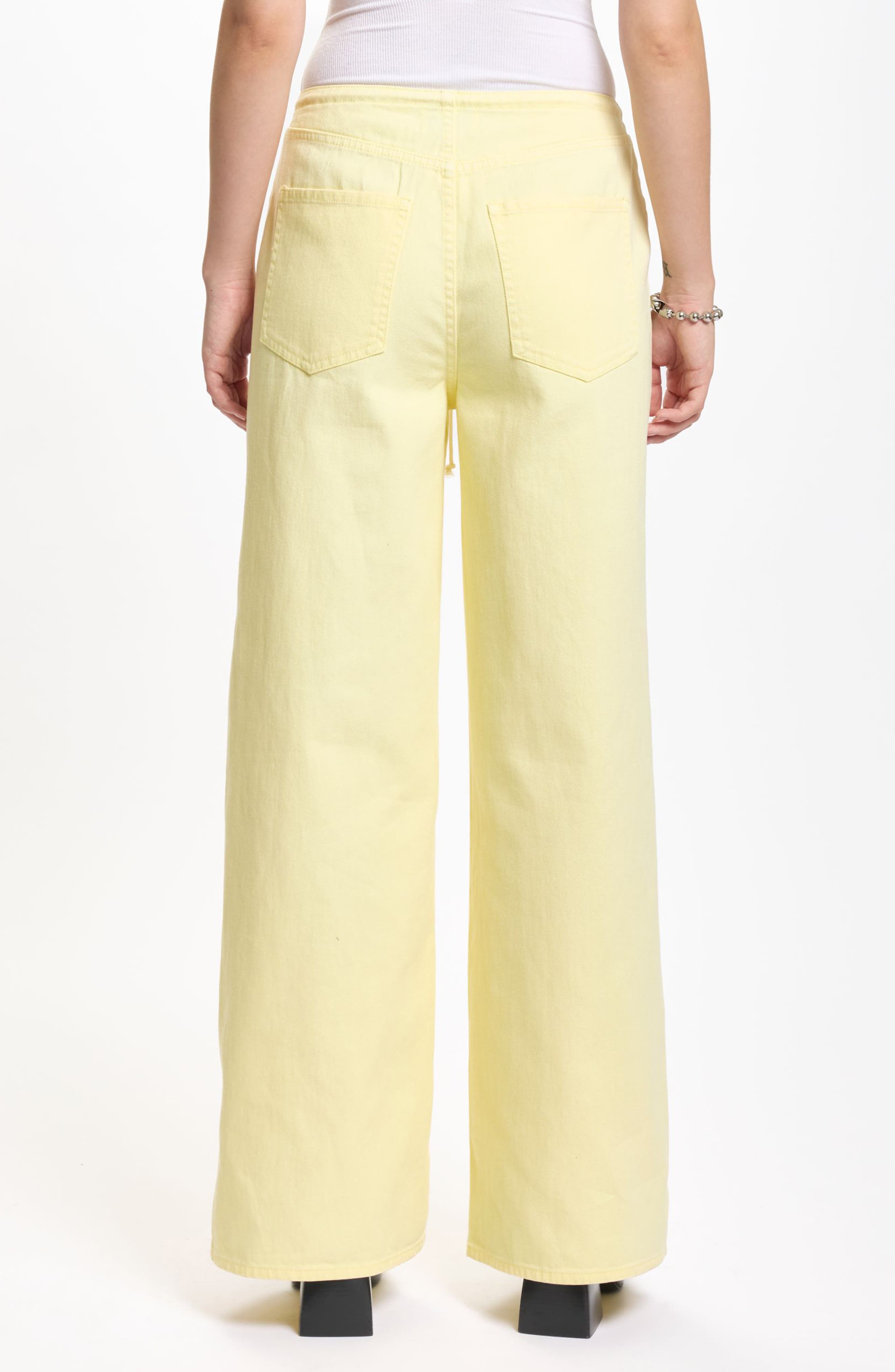 <p>Madison Tie Waist Wide Leg Jeans (Sunny)</p> - image 2
