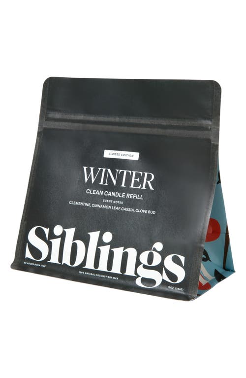 Siblings Winter Candle Refill In Gray