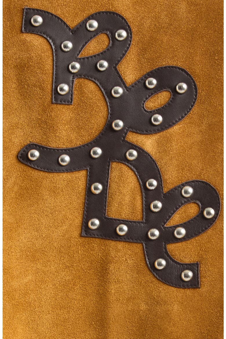 Carson Studded Suede Jacket, Alternate, color, TAN BROWN