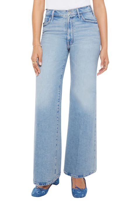 MOTHER Lil Hustler Roller Sneak Wide Leg Jeans (I Confess) (Petite)