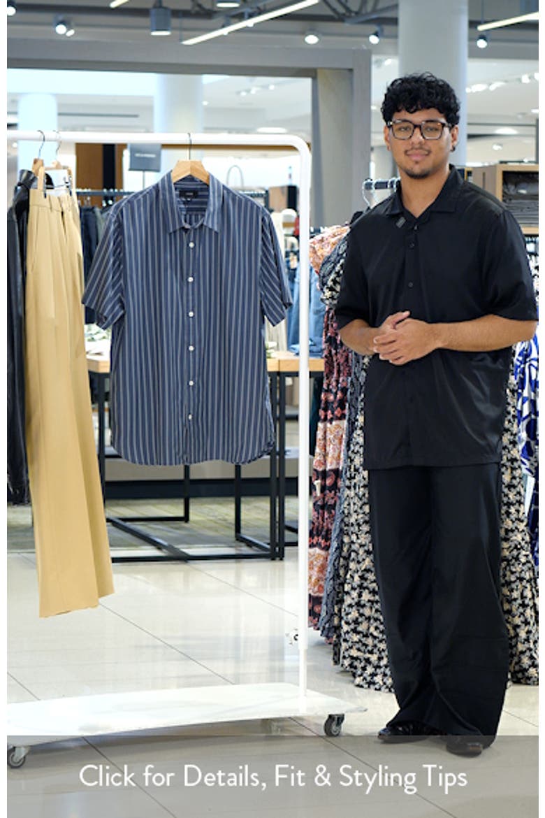 Marin Stripe Short Sleeve Cotton Blend Button-Up Shirt video