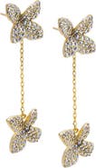 BY ADINA EDEN CZ Dangling Chain Flower Earring