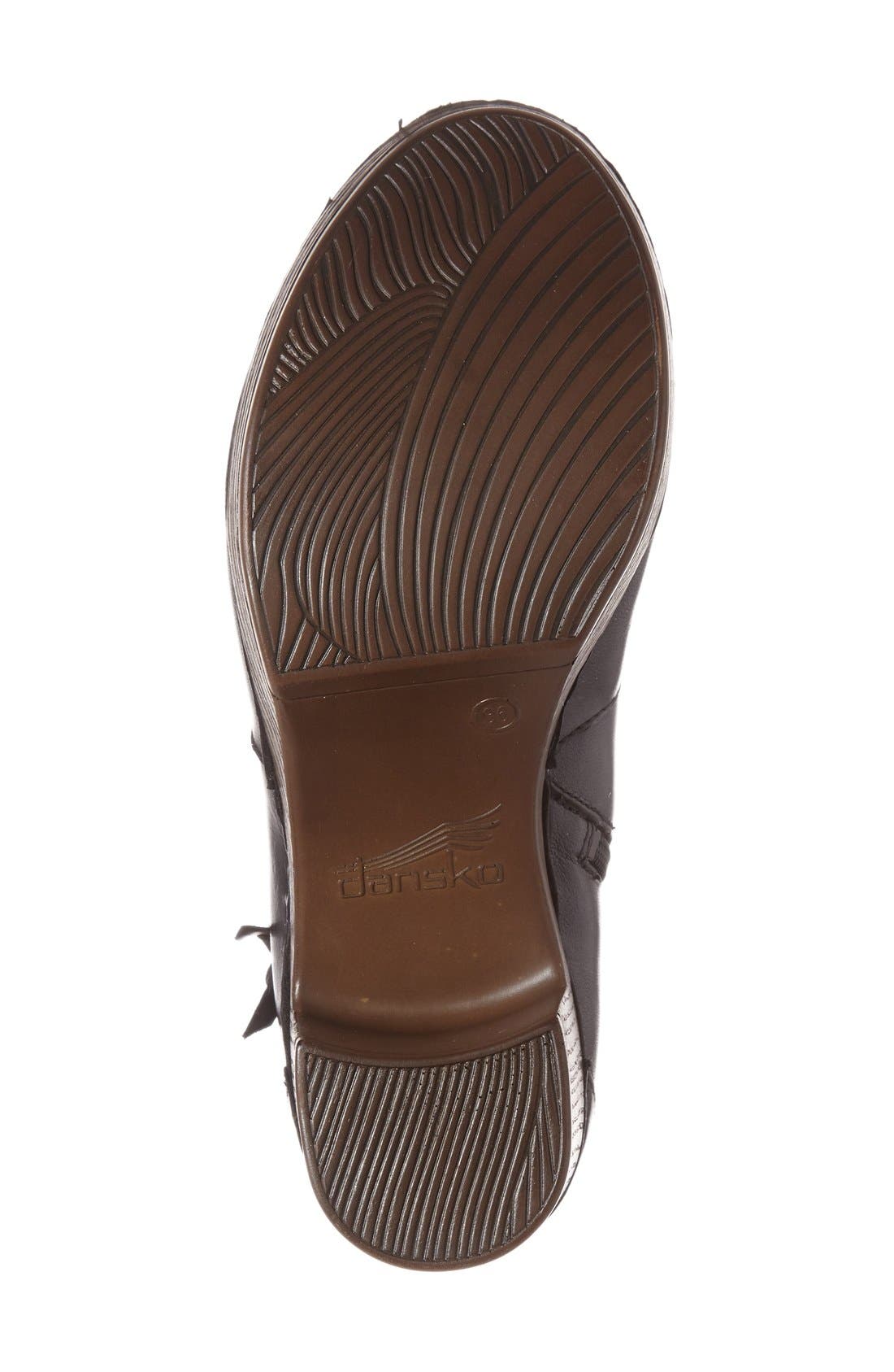 'Dabney' Bootie, Alternate, color, BLACK BURNISHED LEATHER