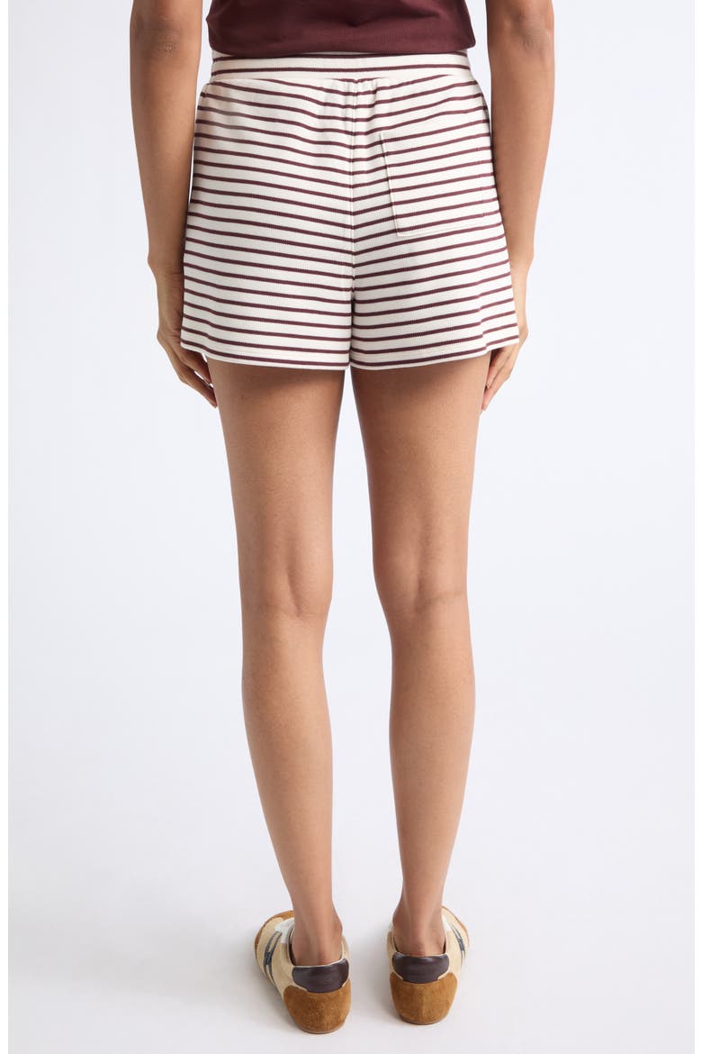 Brighton Stripe Mini Shorts, Alternate, color, DOVE RAISIN