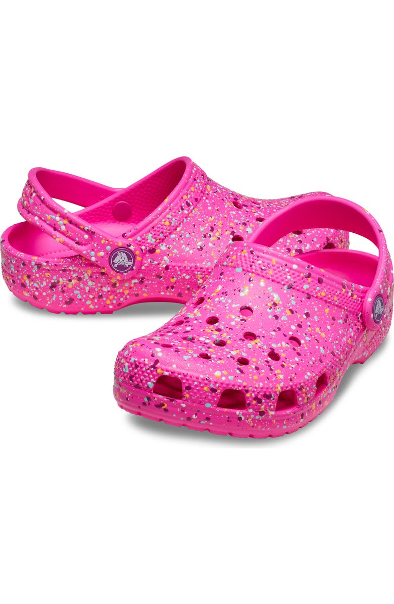 CROCS Kids' Classic Paint Splatter Clog, Alternate, color, Pink Crush/Multi