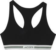 Lacoste Racerback Padded Stretch Cotton Bralette
