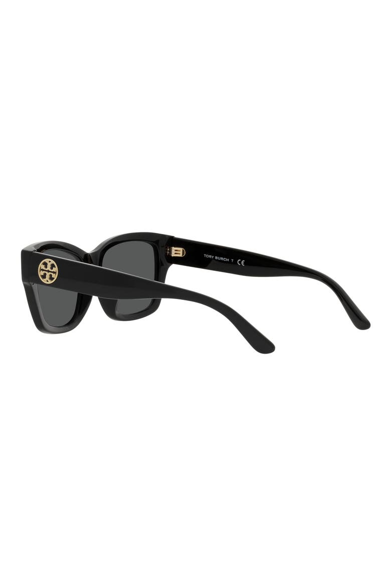53mm Rectangular Sunglasses, Alternate, color, BLACK