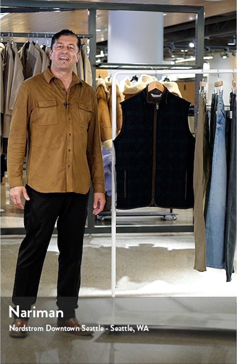 Essex Quilted Wool Travel Vest, sales video thumbnail