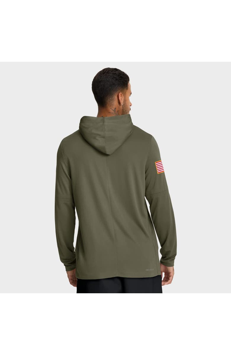 Jordan Brand Men's Jordan Brand Olive Florida Gators 2025 Military Appreciation Dri-FIT Long Sleeve Hoodie T-Shirt, Alternate, color, Olive