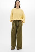Another Tomorrow Draped Crew Knit