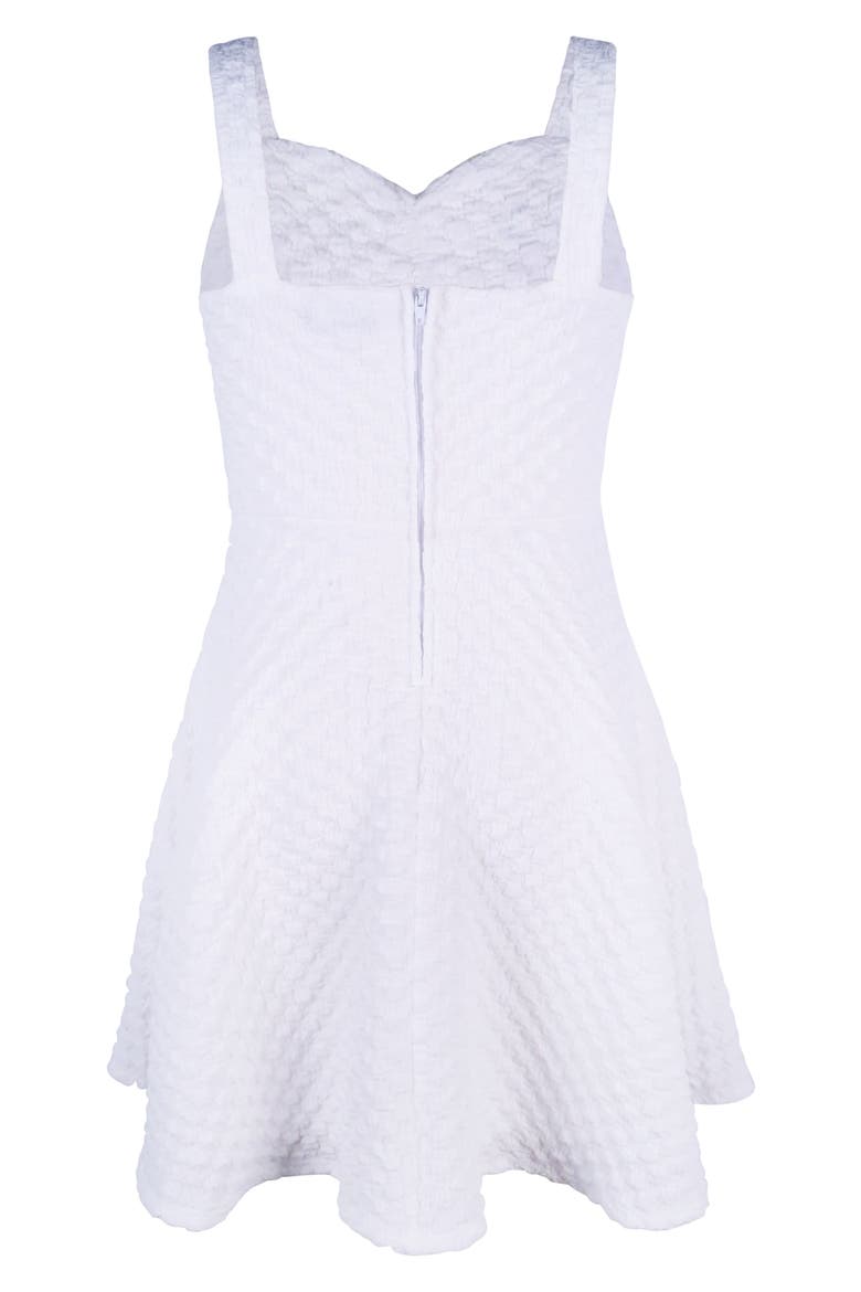 Kids' Ruched Skater Dress, Alternate, color, WHITE