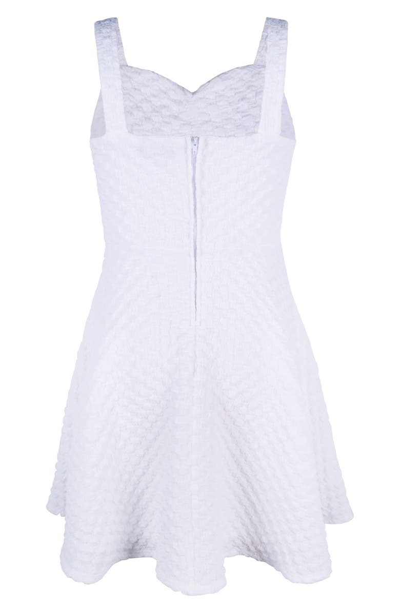 Zunie Kids' Ruched Skater Dress, Alternate, color, White