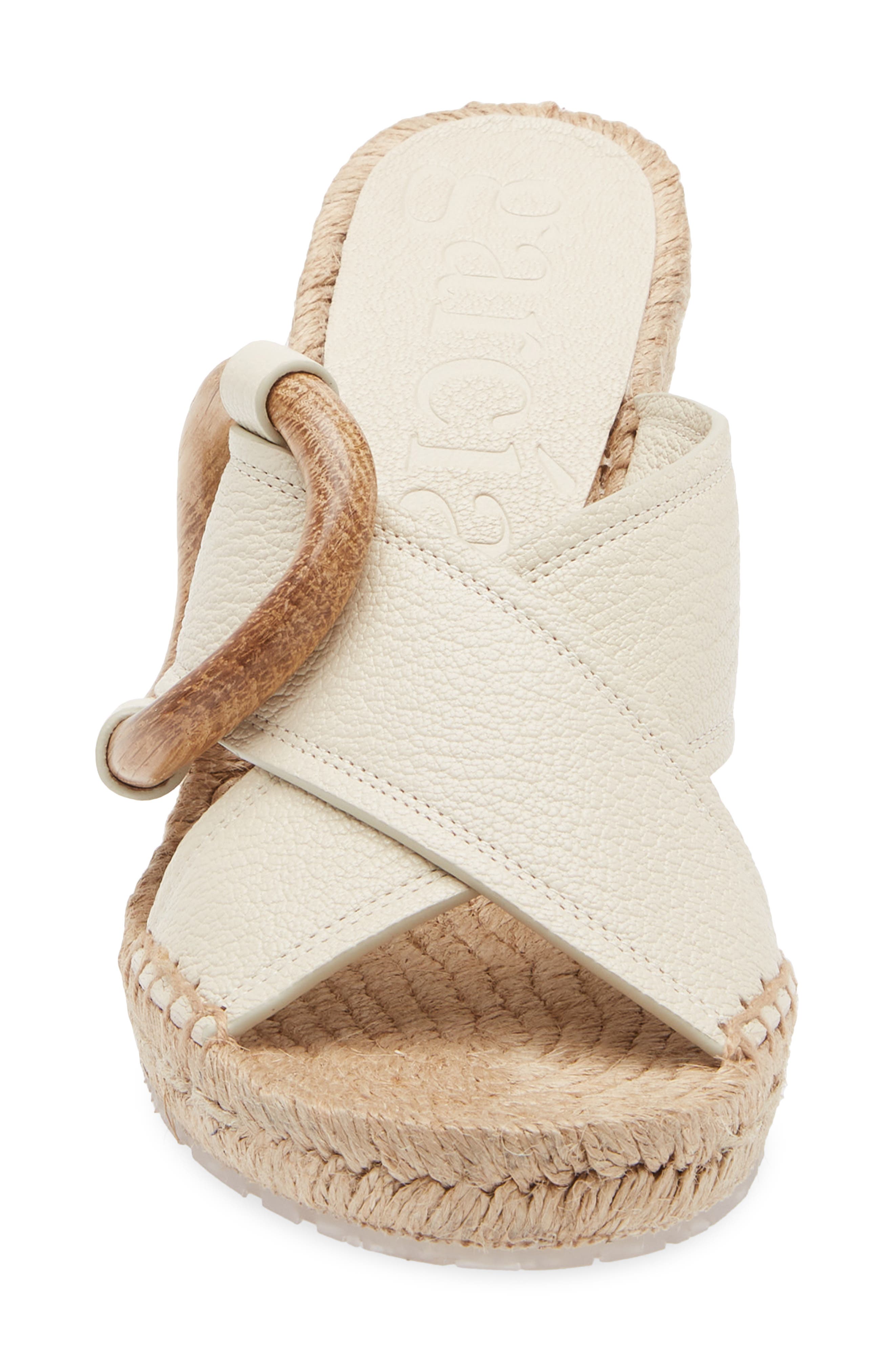 Pedro Garcia Orys Wedge Sandal, Alternate, color, Ivory Petitgrain-Oak