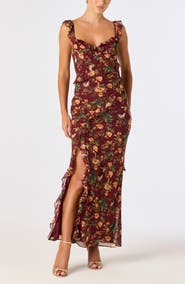 ASTR the Label Aleah Floral Ruffle Maxidress